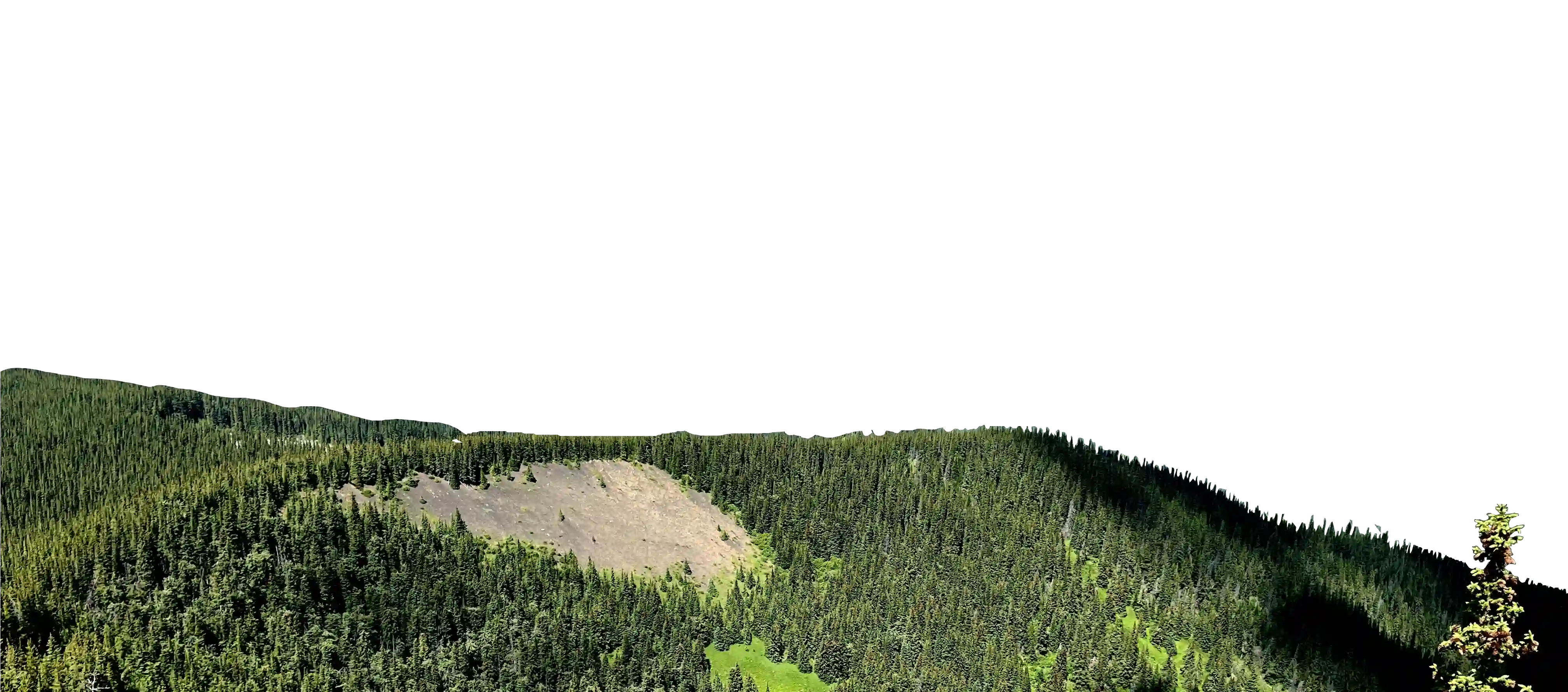 Foreground mountains